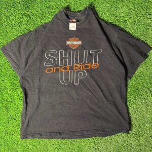 Vintage Harley Davidson Shut Up and Ride Ocean City MD Marlin T-Shirt Black XL